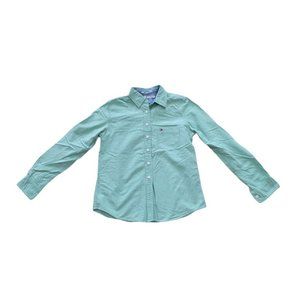 Tommy Hilfiger Vintage Kids Size 4 Green Button Down Long Sleeve Shirt